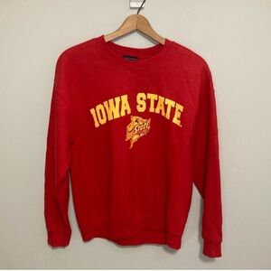 Iowa State cyclones, crewneck sweatshirt, size medium, MV sport, red and yellow